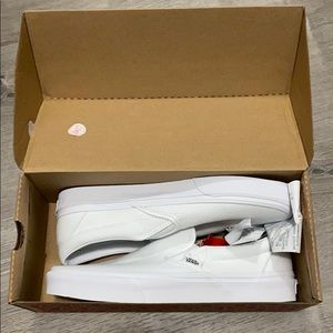 Brand new all white slide on vans
